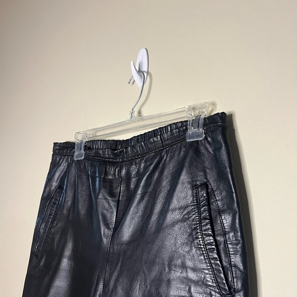 Vintage 90’s Pull on 100% Leather Pants - Picture 5 of 12